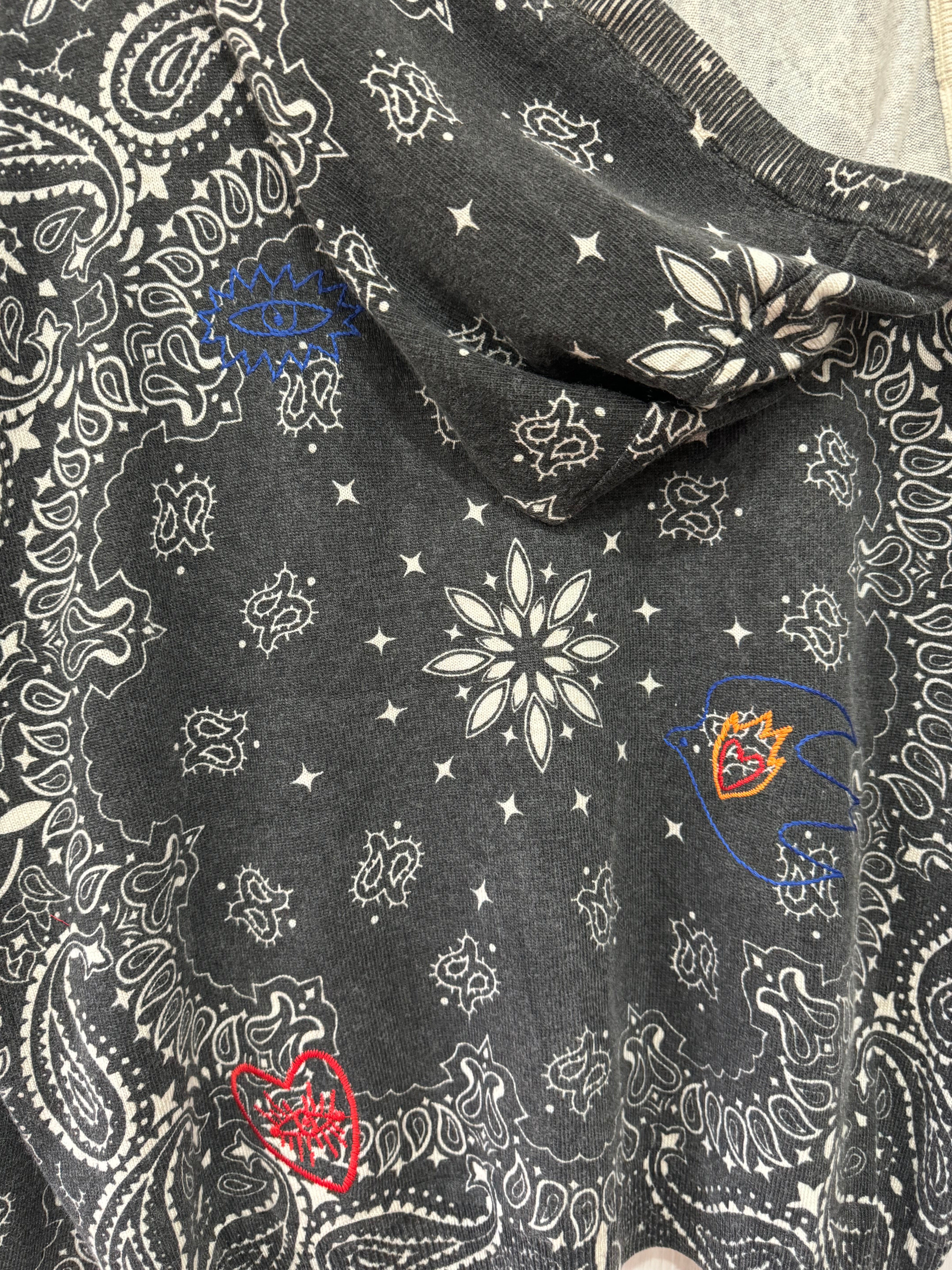 Embroidered Bandana Hoodie - New Brand