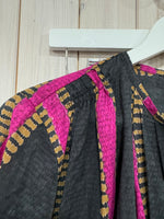 Load image into Gallery viewer, Fuchsia Gunmetal Stripe Blouse - New Season - Johanna
